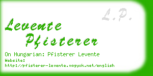 levente pfisterer business card